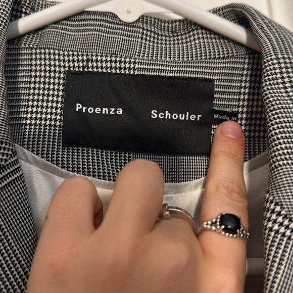 💕Proenza Schouler Wool Blend Black and White Blazer - 10 - Picture 6 of 7